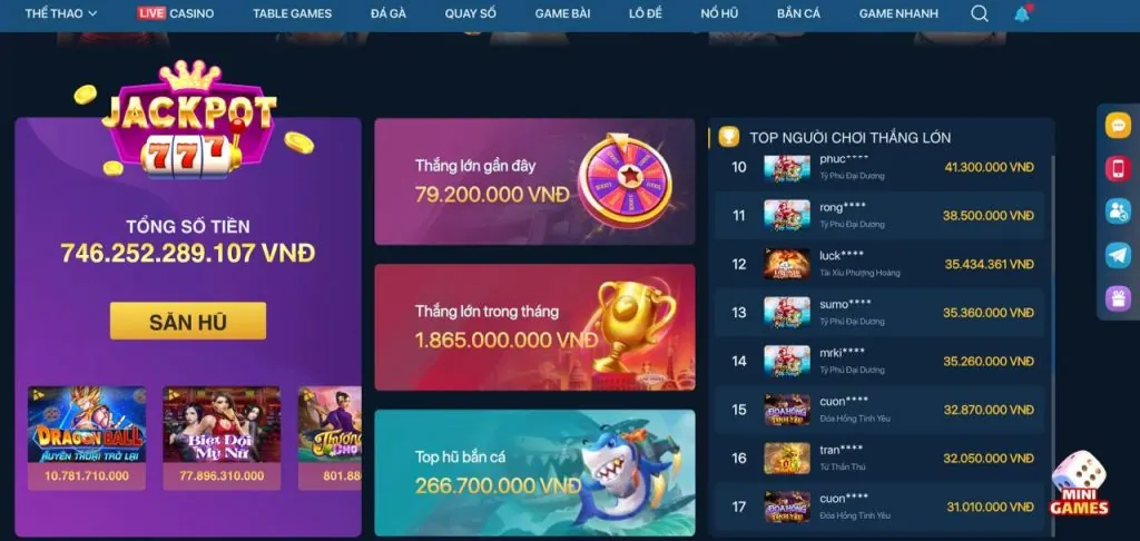 Hoàn trả slot game B99 Link Mới